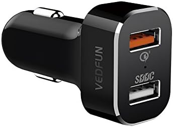VEDFUN TurboDrive C210 2 Port 30W Quick Car Charge 2 Dual USB Car Charger 5.0V/2.4A with Quick Charge 3.0 USB Smart Charger
