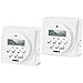 iPower 7 Day Heavy Duty Digital Programmable Electric Timer, Indoor Dual Outlet Switch for Lights, Appliance, Pool Pump, 125VAC, 15A, 60 Hz, 1725W, 2-Pack, white
