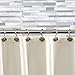 BINO Shower Curtain Hooks - Brushed Nickel, Set of 12 Shower Curtain Rings