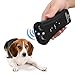 Handheld Dog Repellent, Dual Channel Electronic Animal Repellent, Handy Ultrasonic Dog Deterrent for Outdoor Camping Garden, Bark Stopper + Good Behavior Dog Training (Black)