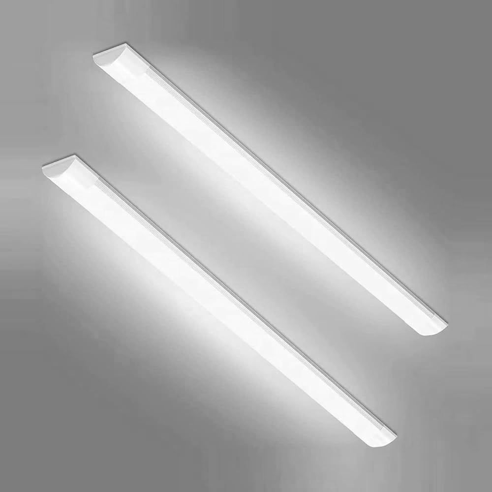 T&K TO-KING 2-Pack 2FT LED Batten Light,20W 2000LM 4000K, Low Profile Wall/Ceiling Surface Mounted Fitting for Shop/Office/Garage/Warehouse/Kitchen/Living Room