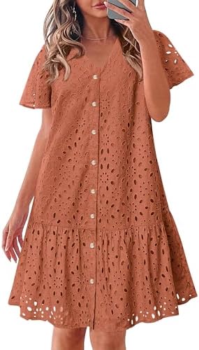 cece short sleeve babydoll dress CeCe Women's Split-Neck Short-Sleeve Babydoll Dress