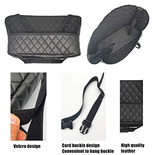 Car Handbag Holder Luxury Leather Seat Back Organizer Mesh Large Capacity Bag Automotive Goods Storage Pocket Seat… - Image 3
