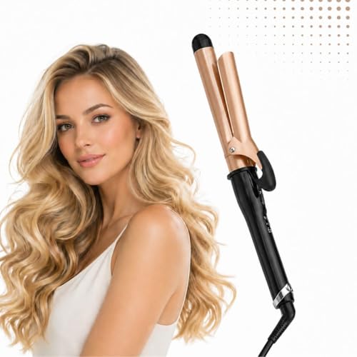 Modelador de Cachos Profissional 25mm Bivolt com Revestimento Cerâmico, Controle de Temperatura LED e Cabo 360° – Cachos Naturais e Duradouros