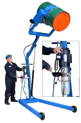 Power Tilt/Power Lift Hydraulic Lift Drum Handler, Electric,96"