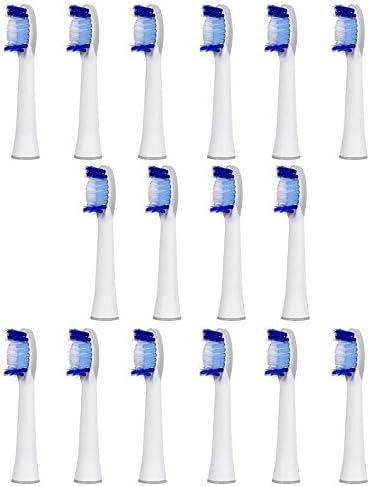 16 pcs Replacement Brush Heads Compatible with Oral-B Pulsonic Electric Toothbrush - Model SR32-4 - Works with all Oral B Pulsonic Model Handles - by Pure Vie