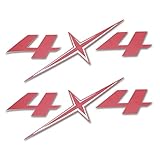Powerwarauto Sticker Badge 4x4 Red Silver for Isuzu