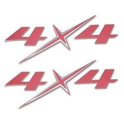 Powerwarauto Sticker Badge 4x4 Red Silver for Isuzu