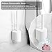 TOP BEAUTY Toilet Brush Cleaner Soft Bristles Toilet Bowl Brush and Holder for Bathroom Deep Cleaning Wall Mountable, White