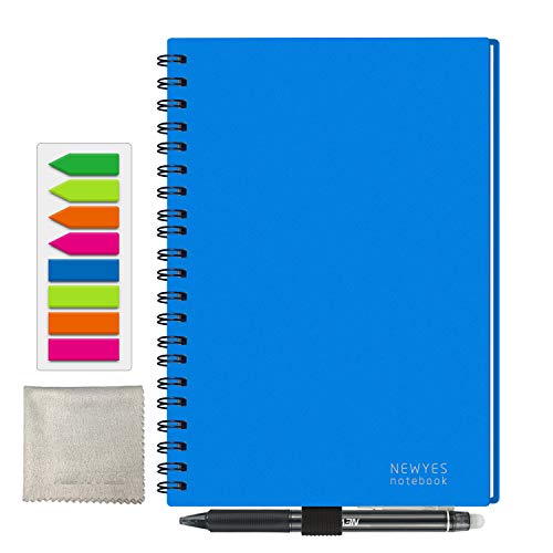 NEWYES Reusable Smart Notebook, A5 Size Wirebound Notebook 100 Pages - 50 Pages Wide Rule & 50 Pages Dotted - Cloud Storage [Included with 1 x Erasable Pen, 1 x Microfiber Cloth] - Thumbnail 7
