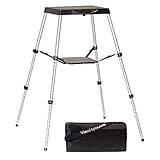 Visual Apex Portable Projector Table Stand with Shelf & Projector Carry Bag, Adjustable 18.5" to 44" high