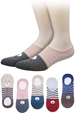 5 Pairs Females Socks Funny Soccer #DT7687 WQ412R9