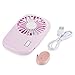 Aluan Handheld Mini Fan Powerful Small Personal Portable Speed Adjustable USB Rechargeable Eyelash Fan for Kids Girls Boys Woman Man Home Office Outdoor Travel, Pink