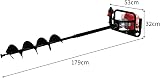 T-Mech 52cc Earth Auger Fence Post Hole Digger 3 Drill Bits 4 6 8 Inch view 8