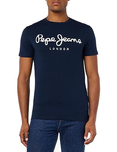 Original Stretch T-shirt pour Homme Slim Fit Manches Courtes Bleu