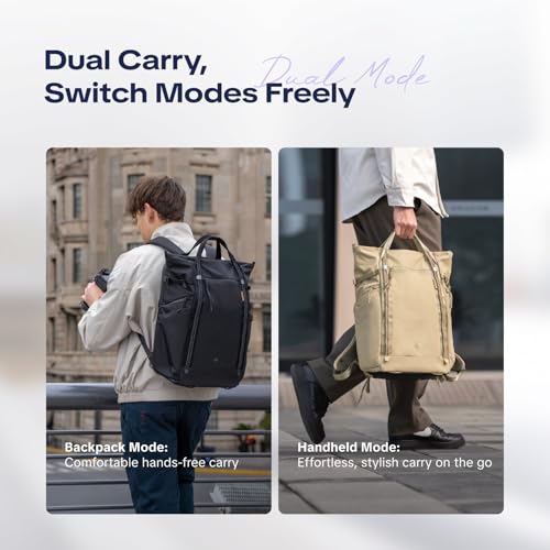 PGYTECH OneGo Roamer 18L/25L Photo Backpack, Casual Water Repellent Tote with Double Port, for DSLR/Hybrid, DJI Mavic Drone, Tripod Holder, Black, Casual