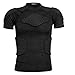 Zicac Men's Sports Shock Rash Guard Compression Padded Shirt Soccer Basketball Protective Gear Chest Rib Guards (Short Sleeve, X-Large)