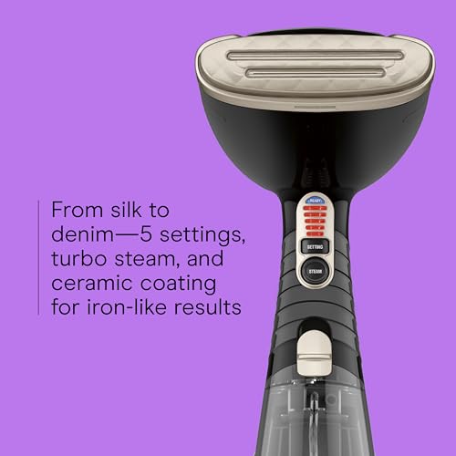 Conair Handheld Garment Steamer for Clothes, Turbo ExtremeSteam 1875W, Portable Handheld Design, Strong Penetrating Steam - Amazon Exclusive in Black