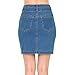 Wax Women's Juniors Denim Pencil Skirt with Exposed Button Fly and Stacked Waistband, Medium, s