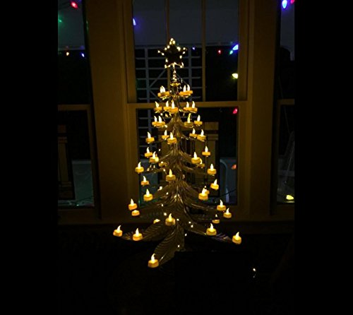 Topstone Tealight Candles with Flickering Amber Led Bulb and Timer,Remote Control,Electric Fake Candle Powered by High Capacity CR2450 Battery,Pack of 18