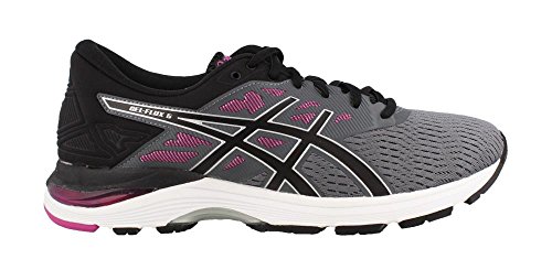 ASICS Womens Gel-Flux 5 Running Shoe, Carbon/Black/Red, Size 9.5