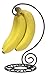 Home Basics Powder Coated Steel Scroll Collection Banana Holder Tree, Rust Resistant, Kitchen Countertop, Black