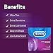 Durex Extra Sensitive Condoms, Extra Lubricated- Ultra Fine, Natural Latex Male Condoms With Extra Lube To Heighten Sensation and Pleasure With Reservoir Tip, HSA Eligible, 24 Count (Pack of 2)