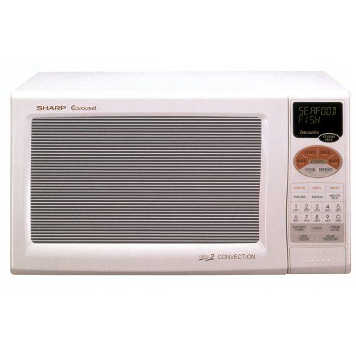 Sharp R-820Bw 900-Watt 0.9-Cubic-Foot Convection Microwave, White