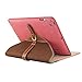 iPad Mini Case (1 and 2),Jinli- Leather Smart Cover with Kick Stand for Apple iPad Mini and iPad Mini 2 (pink+brown)