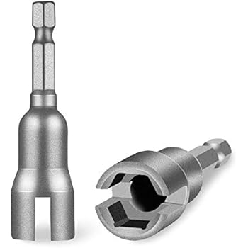 HEVERP Steel Power Wing Nut Driver Set,Slot Wing Nuts Drill Bit Socket Wrenches Tools Set,1/4 Inch Hex Shank Drills Bits for Panel Nuts,C Hook Bolts,Eye Screws (2 Pack)