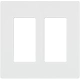 Lutron CW-2-WH 2-Gang Claro Wall Plate, White