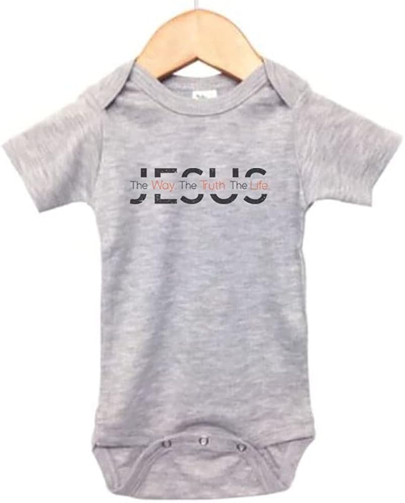 Christian Onesie/Jesus The Way/Religious Baby Outfit/Super Soft Bodysuit/Sublimated