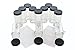 MT Dezign Glass Spice jars 12 bottles with Black Lids and 18 Shaker Tops with Blank Labels