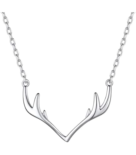 Amazon.com: grupan Deer Necklace with Slider Message Card, 14k