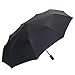 LifeTek Traveler 45 FX1 Windproof Travel Umbrella, Automatic Open Close, Compact for Rain and Sun, Fits in Purse or Backpack, Strong Lightweight Durable Frame, UV Protection, Small and Portable Black