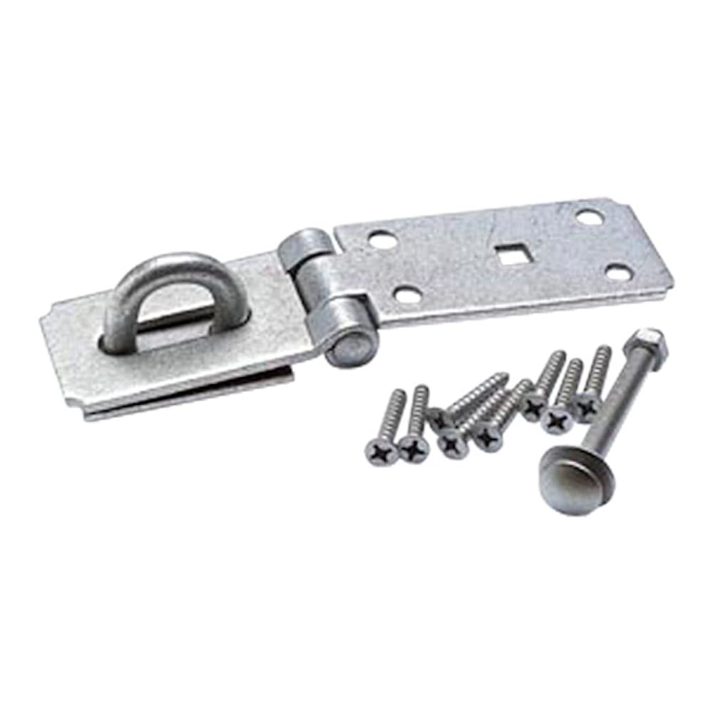 Merriway BH01757 Heavy Duty Hasp and Staple Secure Type, 90mm-Galvanised Steel, Grey