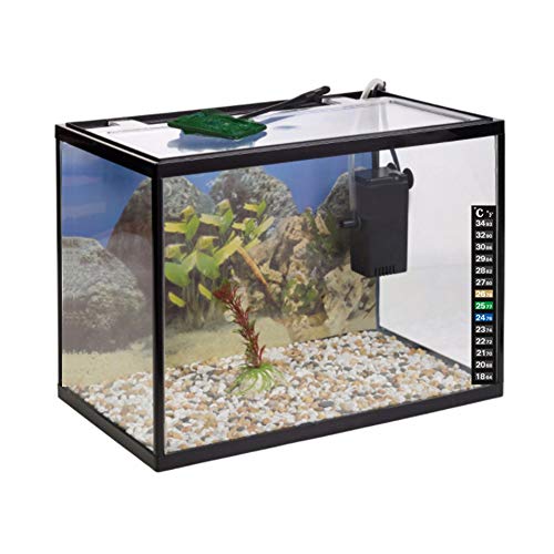 SALUTE MiniBow Aquarium Starter Kits with Lighting Filter (Black - 3.5 Gallon)