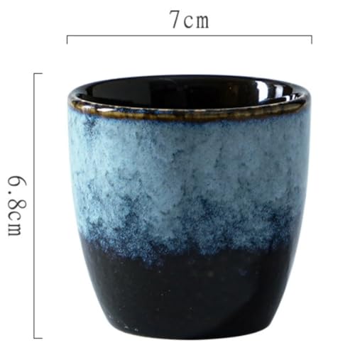 HOOPZOZA Espresso Coffee Cup Handmade 5 pcs Tea Cup Set Multicolour Gift Box150ml for Turkish Tea Cappuccino Latte(B-5)