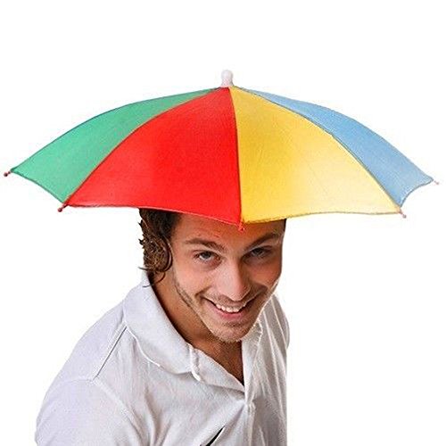 image for Umbrella Hat, Wenini Umbrella Sun Hat for Adults, Foldable Rain-Proof 
