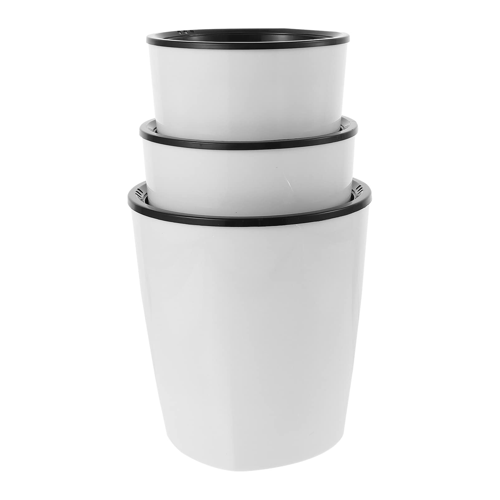 Holibanna Self Watering African Violet Pots: White Plant Pot for All House Plants Flowers Planter Pot 3pcs White