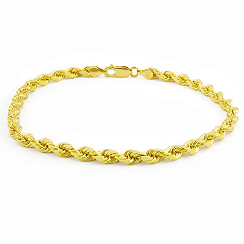 Men's 14k Gold Diamond Cut Rope Chain Bracelet Zambia Ubuy