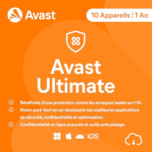 Avast Ultimate 2026 | 10 appareils |Antivirus| 1 An | Code d'activation envoi par email