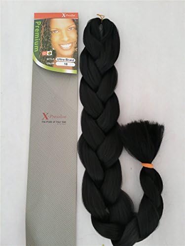X-pression Premium Original Ultra Braid 82inch 165g Color (1b) by oyene