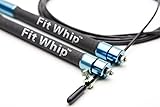 FitWhips.com - Jump Rope - Premium Quality, Adjustable Speed Rope - Includes Free Book, Lifetime Support, Carry Case - Best for Cross Fitness Training - Boxing - WOD's - MMA - Exercise and Fitness