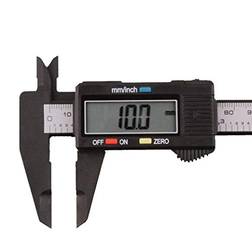150mm/6inch LCD Digital Electronic Carbon Fiber Vernier Caliper Gauge Micrometer (Black)