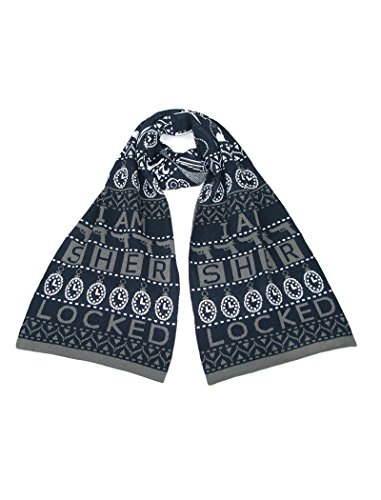 AM SHERLOCKED Knitted Scarf - Official BBC Licensed Sherlock Scarf by LOVARZI
