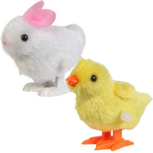 Greenbriar International Hopping Wind Up Easter Chick and Bunny