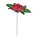 Vlovelife Artificial Flowers with Stem, 25pcs Burgundy Real Looking Roses, Fake Rose Flowers with Stem for DIY Wedding Bouquets Centerpieces Arrangements Birthday Baby Shower Home Party Decor