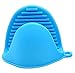 ALAZCO Blue Mini Oven Mitts 1 Pair (2pcs), Heat Resistant Pinch Mitt Gloves Potholder for Kitchen Cooking & Baking - Food-Grade Silicone