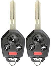 keylessoption Keyless Entry Remote Car Key Fob Uncut chip Ignición para Legacy, OUTBACK en blanco, Tribeca cwtwbu766 (Pack de 2)